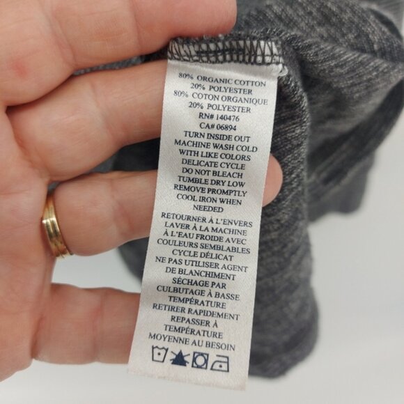 Faherty Gray Stripe Long Sleeve Movement Polo Size Large - Picture 13 of 14